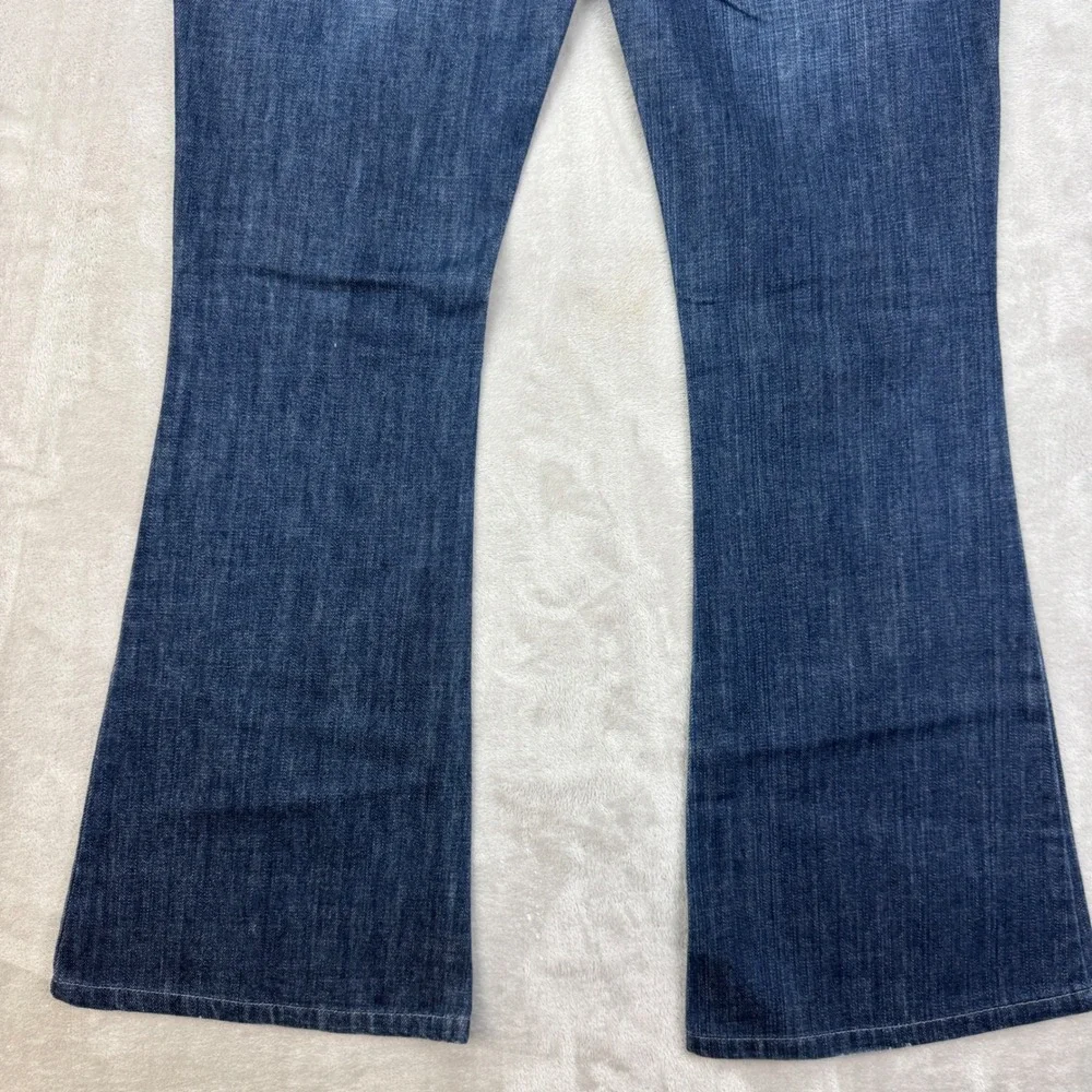 American Eagle Real Flare Jeans Womens 4 Blue Low‎ Rise Wide Leg Y2K Boho
